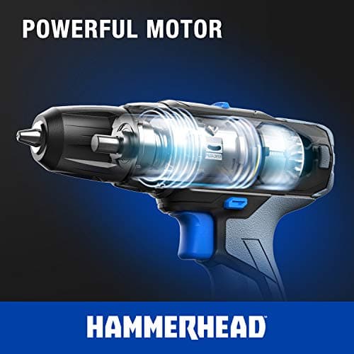 Hammerhead 20V 2-Speed Cordless Drill Driver Kit with 1.5Ah Battery and Charger - HCDD201 7
