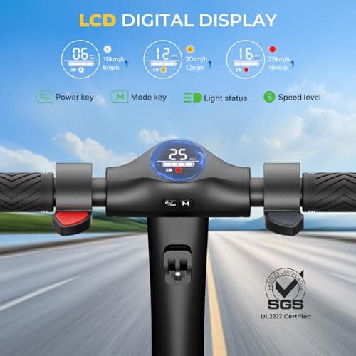 Electric Scooter,Electric Scooter Adults for Commuting,Lightweight,15.5mph, 7800mah Battery, Dual Brakes, 3-Speed Gear, for Teens & Adults 7
