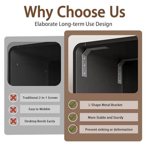 SINROM Black Dresser for Bedroom, 55" Fluted Dresser with Gold Handles, 6 Drawer Double Dressers, Modern Chest of Drawers for Bedroom, Closet 7