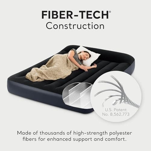 Intex 66803EP Cozy Kidz Inflatable Airbed: Fiber-Tech – Velvety Soft Surface – Carry Bag Included – Color May Vary – 34.5" x 62" x 7" 8