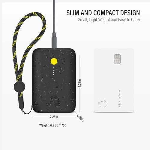 Nimble Champ Portable Charger, 10,000mAh Power Bank Fast Charging, 20W Dual USB-C Battery Pack with Cable, Travel Essential Power Bank for iPhone Laptops Galaxy Tablet Pixel iPad Macbook Kindle Airpod 6