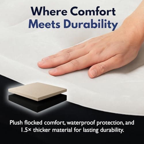 King Koil Luxury Twin Air Mattress with Built in Pump, 20” Double High Twin Size Premium Airbed, Inflatable Blow Up Mattress, Waterproof, 1-Year Warranty 6