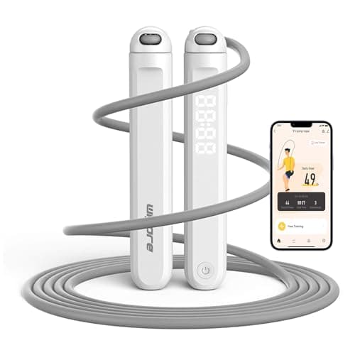 Jump Rope, Tangle free rapid speed jump ropes with counter for women,Skipping rope with app for fitness men, women's home exercise, workout, fitness gifts for adults, Kids