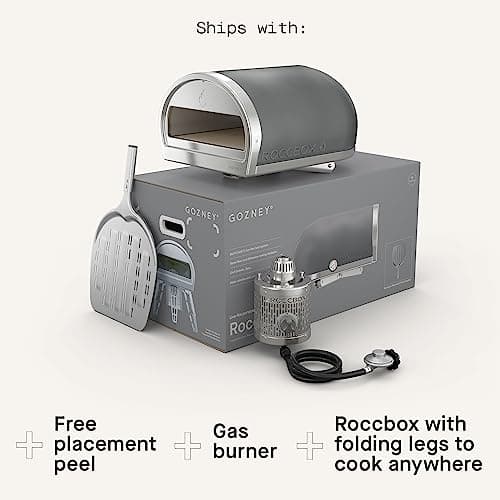 Gozney Roccbox Outdoor Pizza Oven, Grey, Portable, Gas & Wood Fired, Restaurant-Grade 7