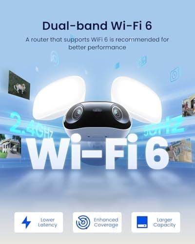 REOLINK Elite Floodlight WiFi, 4K 8MP 180° Panoramic Wired Floodlight Camera, Adjustable 3000 Lumens, Local AI Video Search, Dual-Band Wi-Fi 6, 24/7 Recording, No Monthly Fees, 100~240V AC Hardwired 7