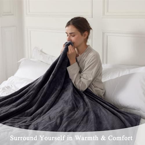 COZYTY Heated Blanket Electric Blanket Full Size, Super Soft Cozy Upgraded Flannel Heating Blanket with 6 Heating Levels & 1-10 Hours Auto Off, Fast Heating & Overheat Protection, 72" x 84", Dark Gray 7