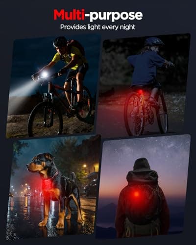 Akale Bike Lights Set, Rechargeable Bicycle Lights Front and Rear, 4 Light Mode Options, Bike Headlight, IPX4 Waterproof, Easy to Install for Men Women Road （ 2 Pack ） 6