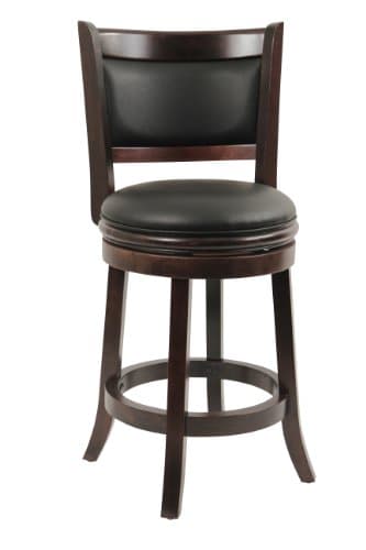Boraam Augusta Counter Height Swivel Stool, 24-Inch, Cappuccino