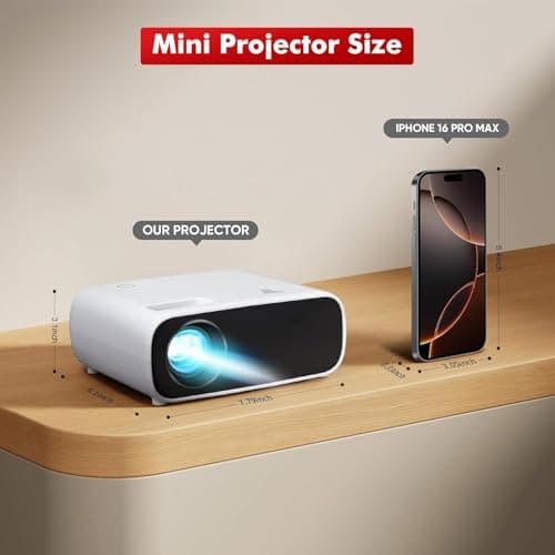 ZDK Native 1080P 18000 Lumen 4K Supported Projector with wifi and bluetooth, Bedroom Outdoor Indoor Projector Compatible with Smartphone, HDMI, USB, AV, Fire Stick, PS5 for Home, Bedroom, Outdoor Use 5
