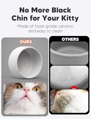 WOPET Premium Ceramic Cat Water Fountain W03 Lite，3L/101oz Automatic Pet Water Fountain for Cats & Dogs, Dishwasher Safe，Luxury Cat Fountain with Ultra-Quiet Pump and Filter & Sponge 7