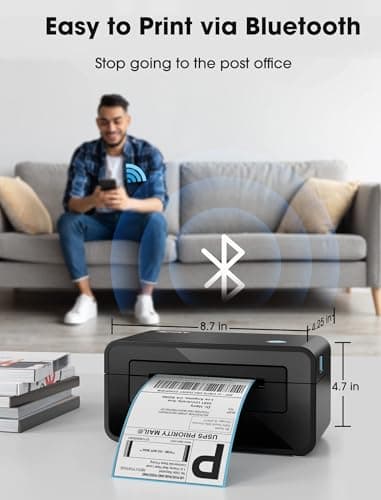 iDPRT Bluetooth Thermal Shipping Label Printer for Phone, 4x6, Supports Windows/Mac/iOS/Android, Ideal for Small Business and Shipping Packages 7
