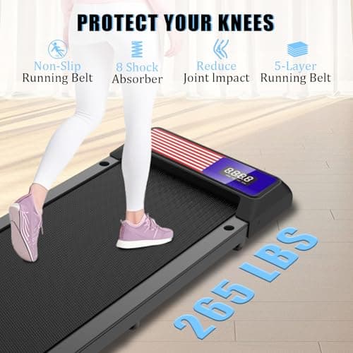 3 in 1 Treadmill, Walking Pad for Home/Office,Under Desk Walking Treadmill with Incline, Remote Control, APP and LED Display 7
