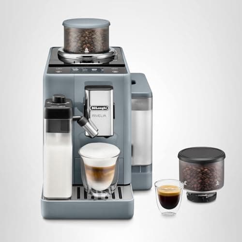 De'Longhi Rivelia Automatic Espresso Machine, Grinder & Frother, Easy Bean Switching, Pebble Gray 13