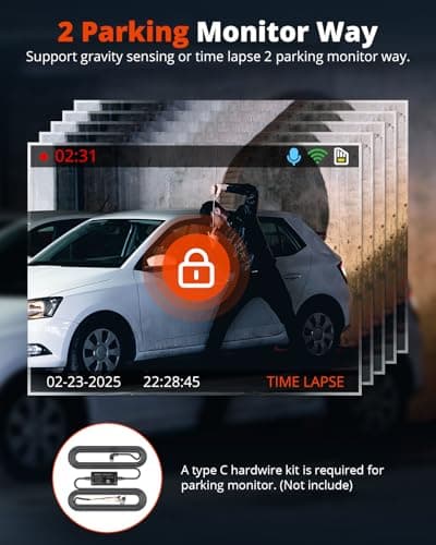2K Dash Cam Front and Rear with 64GB SD Card, Wireless WiFi Dash Camera for Cars, 1.5'' Screen Mini Dashcam Front and Back, Support G-Sensor/Time Lapse 2 Kinds Parking Monitor 5