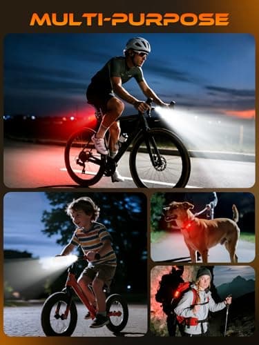 ISEYOU Bike Lights, Ultra-Slim USB-C Rechargeable Bike Lights Front and Back, 5+6 Lighting Modes & IP65 Waterproof, Super Bright Bicycle Light Set for Road Mountain Night Riding Cycling 7