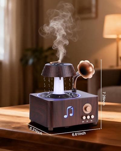 Kaaeiccr Essential Oil Diffuser, Humidifiers For Bedroom, 250ml Cool Mist Rain Diffuser, 7 Colors LED Ambient Light & Auto Shut-Off When Water Runs Out, for Office, Study Room, Yoga, Relaxation & Home 7