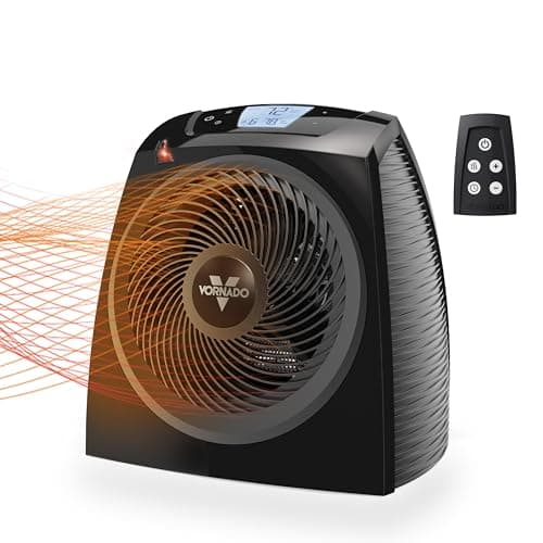 Vornado TAVH10 Space Heater with Remote for Home, Fan Only Option, Digital Display with Adjustable Thermostat, Advanced Safety Features, Timer, Auto Climate Control