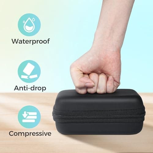 Nelko Genuine Case Compatible P21 Label Maker, Compatible with Most Mini Label Printers, Holder for Labeler Makers Printer & Labeling Tapes, Box with Mesh Pocket for Batteries Accessories (Case Only) 5