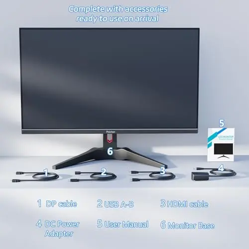 Pisichen Touchscreen Gaming Monitor 27 Inch 4K UHD(3840x2160) IPS Computer Monitor, 60Hz, Ultra-Thin Bezel, HDMI, DisplayPort, 400 cd/㎡, VESA, Tilt Adjustable 6