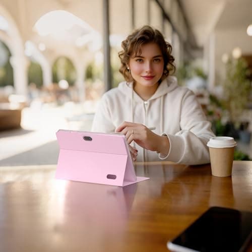 HOTTABLET Tablet 7Inch Android 14.0 with Protective Case, 8GB(3+5GB Expand) RAM+ 32GB ROM, IPS Screen, Dual Camera, Bluetooth 5.0 WiFi Tab (Pink) 7