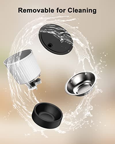 Petory Automatic Cat Feeders Wi-Fi - 4L Dry Food Dispenser for Cats and Dogs 10 Meals per Day Smart Pet Feeder with Desiccant Bag Dual Power Supply 10S Voice Recorder 7