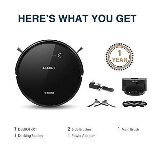 ECOVACS DEEBOT 601 Robot Vacuum Cleaner, S-Shaped Systematic Movement, Power Suction & 2 Specialized Cleaning Modes for Pet Hair, Thin Carpets & Hard Floors (Renewed) 9