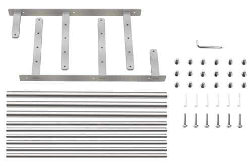 BETHOM Towel Shelf for Bathroom Wall Mounted, 3-Tier Hotel Style Towel Rack with Towel Bars, Brushed Nickel Towel Racks for Bathroom Lavatory, 16 Inch 6