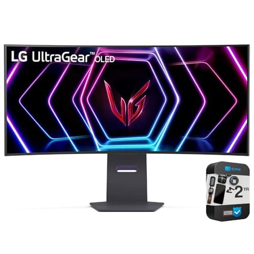 LG 39 inch Ultragear OLED 240Hz 0.03ms G-Sync Compatible 800R Curved Gaming Monitor (Renewed) Bundle with 2 Year CPS Enhanced Protection Pack