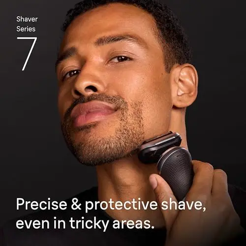 Braun Electric Shaver for Men, Series 7 7177cc, Wet & Dry Shave, Turbo & Gentle Shaving Modes, Waterproof Foil Shaver, Space Grey 5
