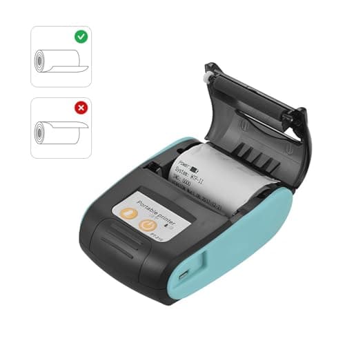 Sunydog Thermal Receipt Printer, PT-210 58mm Portable Thermal Printer Handheld Ticket Bill Printer for Retail Stores Restaurants Factories Logistics Small Business,1 Paper Roll 5