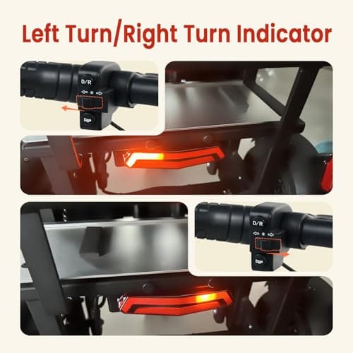 New Upgrade Folding Mobility Scooters Seniors All Terrain,20 Miles Lightweight Scooter for Adults, 9.3 mph Mobility Scooter with Airline Battery, Lightweight Folding Scooters,Fully Assembled 6