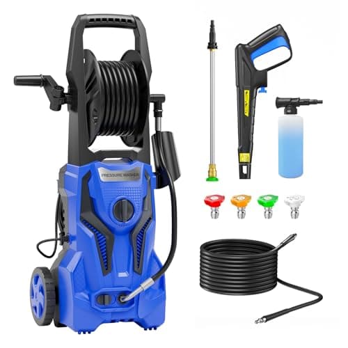 ZHUOLIN Electric Pressure Washer 5000PSI-Max 3.2GPM Power Washers for Car Washing with 25FT Pressure Hose, Blue