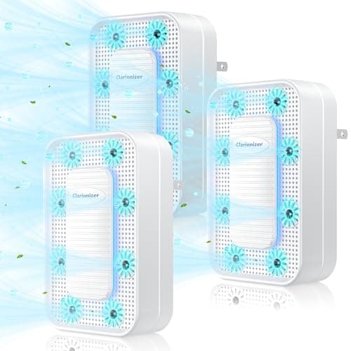 Air Ionizers for Home (3 Pack), Upgraded Plug In Air Purifier, Negative ion purifier, Air Freshener For Bedroom, Kitchen, Office, Dust, Smoke Smell