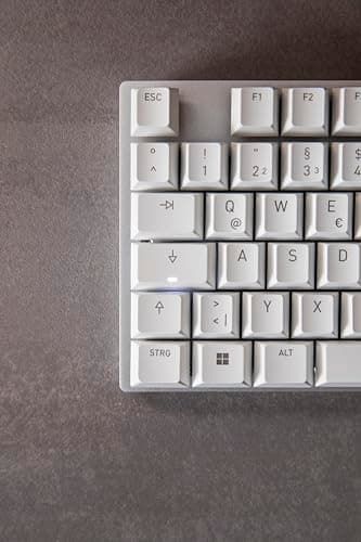 Cherry KC 200 MX, Wired Mechanical Office Keyboard, Modern Design with Elegant Aluminum Surface, USB-A Connection, MX2A Brown Switches, White/Silver 7