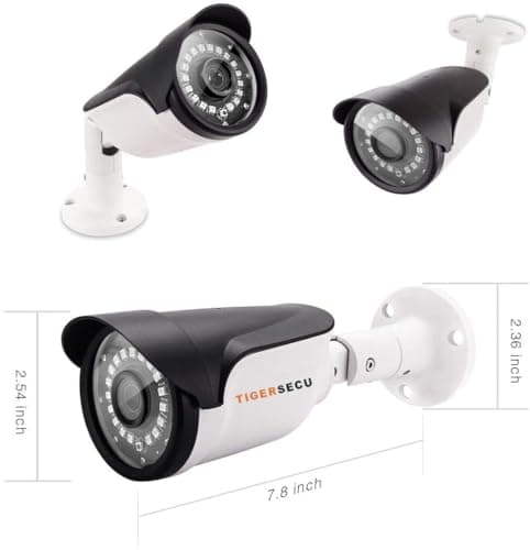 TIGERSECU 1080P Long Range Bullet Security Camera for DVR, Weatheproof for Indoor/Outdoor Use, Hybrid 4-in-1 OSD Switch for TVI/CVI/AHD/CVBS DVRs (Power Supply and Coaxial Cable Sold Separately) 7