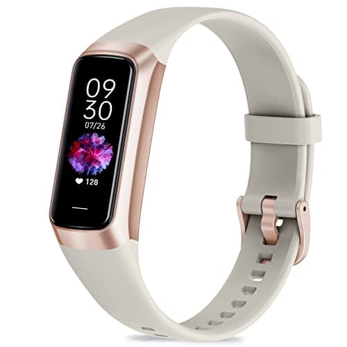 Zeacool Fitness Tracker with 24/7 Heart Rate, Blood Oxygen Blood Pressure Sleep Monitor, Activity Trackers 5 ATM Waterproof,Step Calorie Counter Pedometer Health Smart Watch for Women Men(Beig)