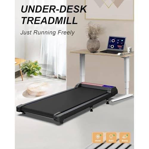 UPREIGN 3 in 1 Treadmill, Portable Under Desk Walking Treadmill with Incline for Home/Office, Remote Control, LED Display 6