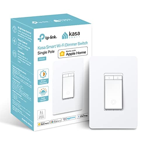 Kasa Apple HomeKit Smart Dimmer Switch KS220, Single Pole, Neutral Wire Required, 2.4GHz Wi-Fi Light Switch Works with Siri, Alexa and Google Home, UL Certified, No Hub Required, White