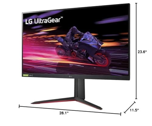 LG 32GP750-B 32 Inch QHD (2560 x 1440) IPS Ultragear Gaming Monitor with 1ms (GtG) and 165Hz Refresh Rate, NVIDIA G-SYNC Compatible with AMD FreeSync Premium, Tilt/Height/Pivot Adjustable - Black 7