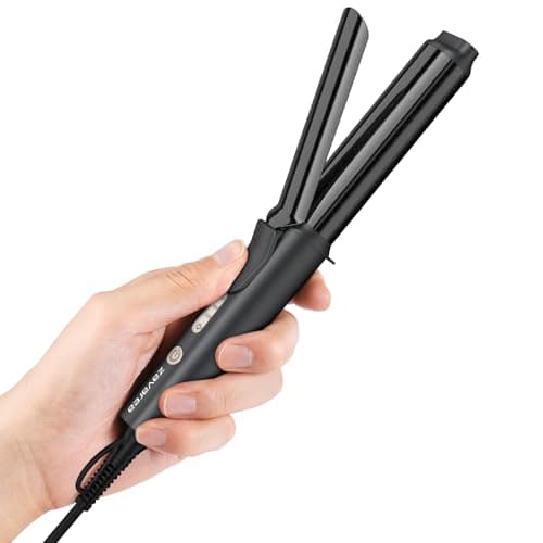 Travel Curling Wand 1 Inch, Dual Voltage Small Curling Iron for Short Hair, Portable Mini Hair Curler with 3 Adjustable Temp, Auto Shut Off, Swivel Cord, Includes Storage Bag
