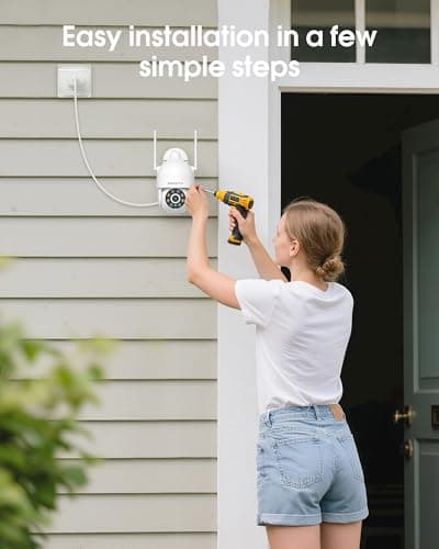 ARCCTV 2K Security Cameras Outdoor, 360°Pan-Tilt View 2.4G/5G WiFi Security Camera with Motion Tracking, Spotlight & Siren, 2-Way Audio, Full Color Night Vision, Waterproof (2 Pack) 6