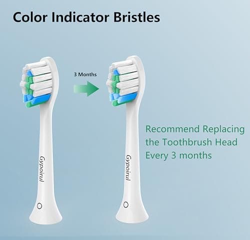 Gypoirul Toothbrush Replacement Heads Compatible with Philips Sonicare Replacement Heads, Electric Brush Head for 4100 5100 6100 9023 W Optimal Plaque Control 10 Pack, 6
