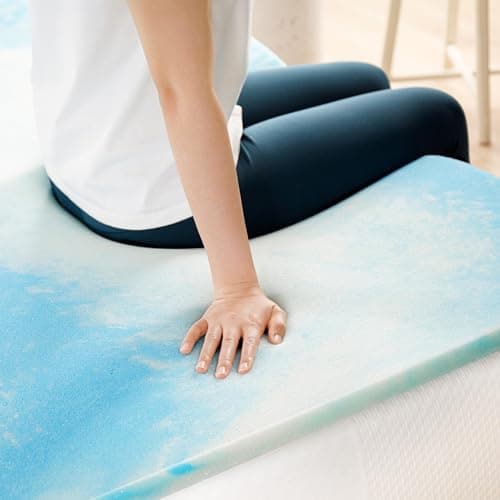 Best Price Mattress 2 Inch Swirl Gel AeroBreeze Cooling Air Flow Memory Foam Mattress Topper, Dorm Essentials, Twin 6