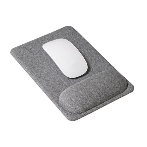 SenseAGE Compact Ergonomic Mouse Pad with Wrist Rest Support, Pain Relief, Non-Slip Base, Optimized Tracking Surface, Lightweight & Portable, Ideal for Office, Home & Travel, 8.9 x 6.1 in (Grey)