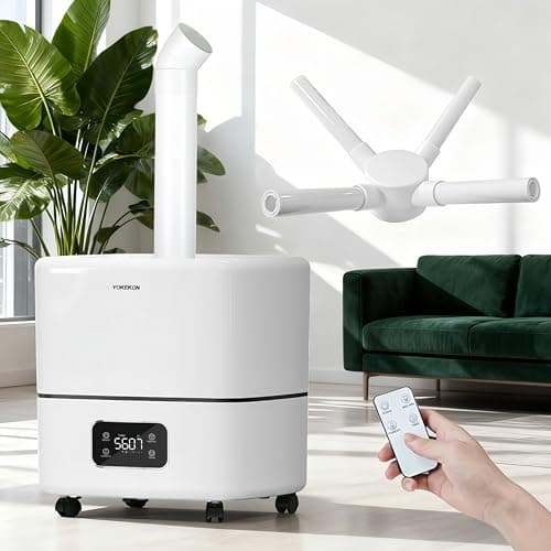 YOKEKON Humidifier Large Room 5000 sq.ft, 30L/7.93Gal Commercial Whole House Humidifier, Top-Fill Humidifiers for home with Extension Tube, Ideal for Plants, Office, Warehouse & Greenhouse