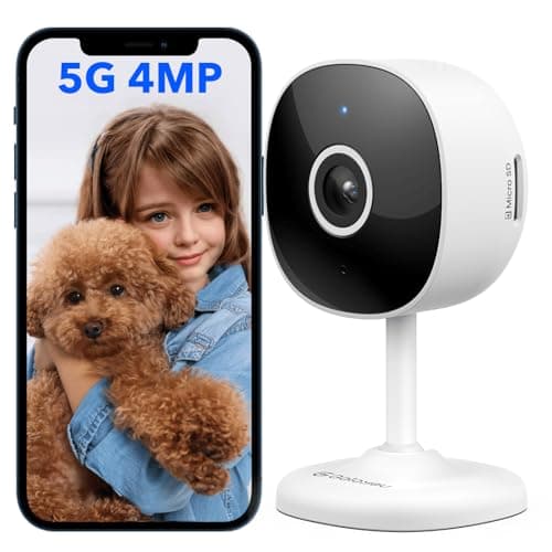 GALAYOU 4MP Cameras for Home Security-5G/2.4G Dual WiFi Security Camera Indoor for Baby/Pet/Dog/Nanny with Phone App, 24/7 SD Card Storage, Night Vision, Motion Alert, Works with Alexa/Google Home, G7