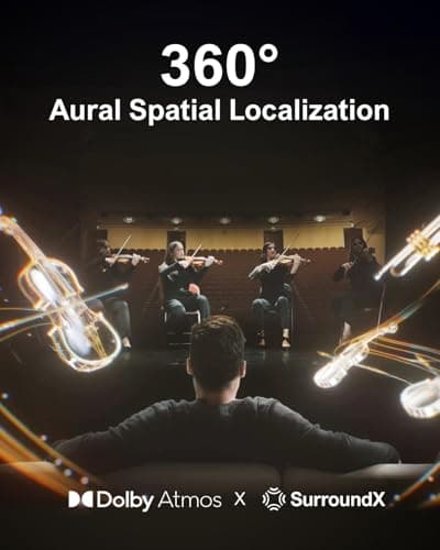 ULTIMEA 7.1 Surround Sound System for TV with Dolby Atmos, 460W Sound Bar for TV with 6.5" Subwoofer, APP Control, 4 Wired Surround Speakers, Home Theater Sound System, Poseidon D80 (2025 Upgrade) 5