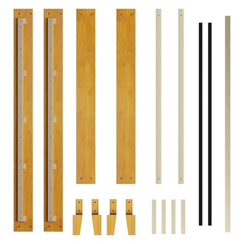 Yaheetech Queen Bed Frame Natural Solid Wood Platform Bed with Wooden Slats Support, 7.3-inch Underbed Space for Storage, Noise-Free Design, Easy Assembly, Natural Wood Finish 9