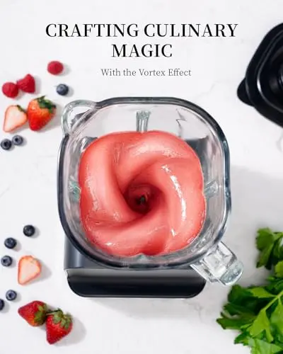 KIDISLE Professional Smoothie Blenders, 1200W Powerful Blender for Shakes and Smoothies, 52oz Glass Jar, Puree, Ice Crush,Touchscreen for 7 Functions & 9 Speeds Plus Pulse, Dark Gray 6