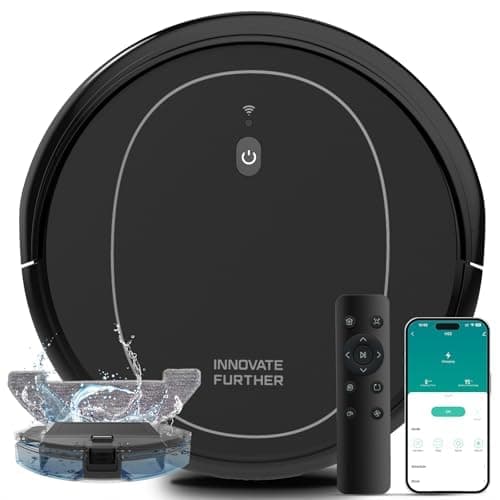 Robot Vacuum and Mop 4000Pa Strong Suction Robotic Vacuums Cleaner, 120 Min Runtime & Auto Recharge, WiFi/App/Remote/Alexa Control, 3-in-1 Ultra-Slim Quiet Ideal for Home Hard Floor, Carpet, Pet Hair